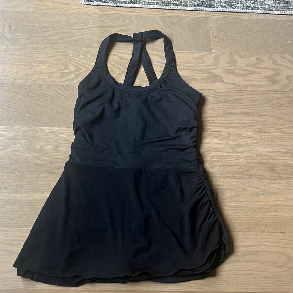 Free People Black Racerback Skater Romper